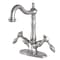 Kingston Brass Tudor 2-Handle Bathroom Faucet W/Brass Pop-Up & Cover Plate, Nickel KS1438TAL - alternate 1